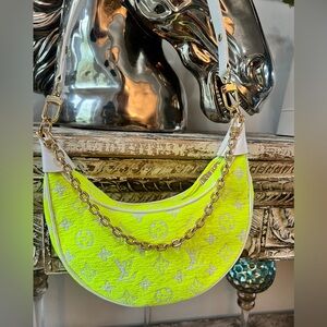 Boutique Inspired Loop Bag Purse Monogram Tennis NWOTS